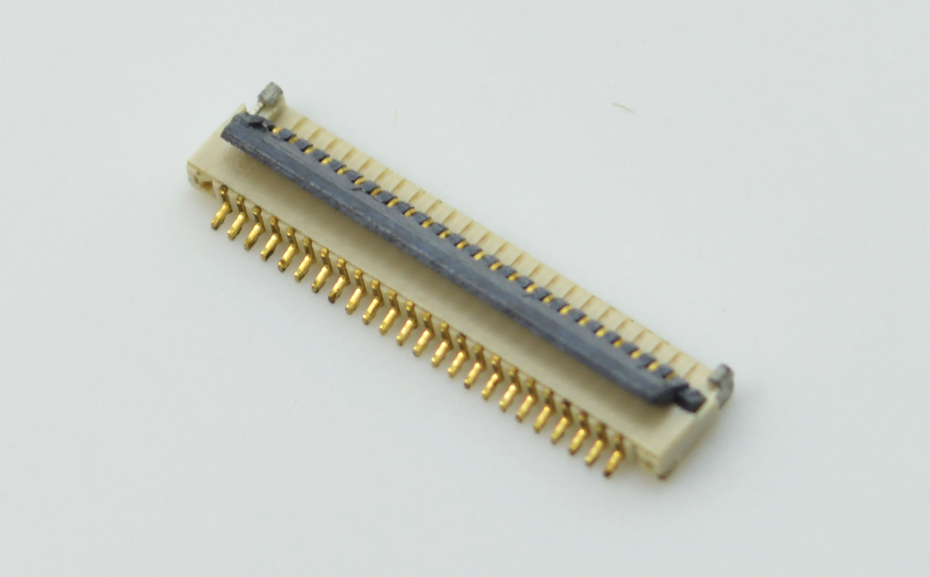 FPC/FFC插座0.5MM 40P H1.0mm厚翻盖式下接 扁平连接器FPC接插件,宏利