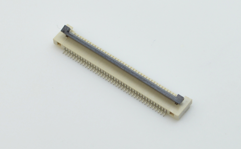 0.5mm-60P 下接翻盖式 FFC/FPC扁平电缆插座连接器 软排线插座,宏利