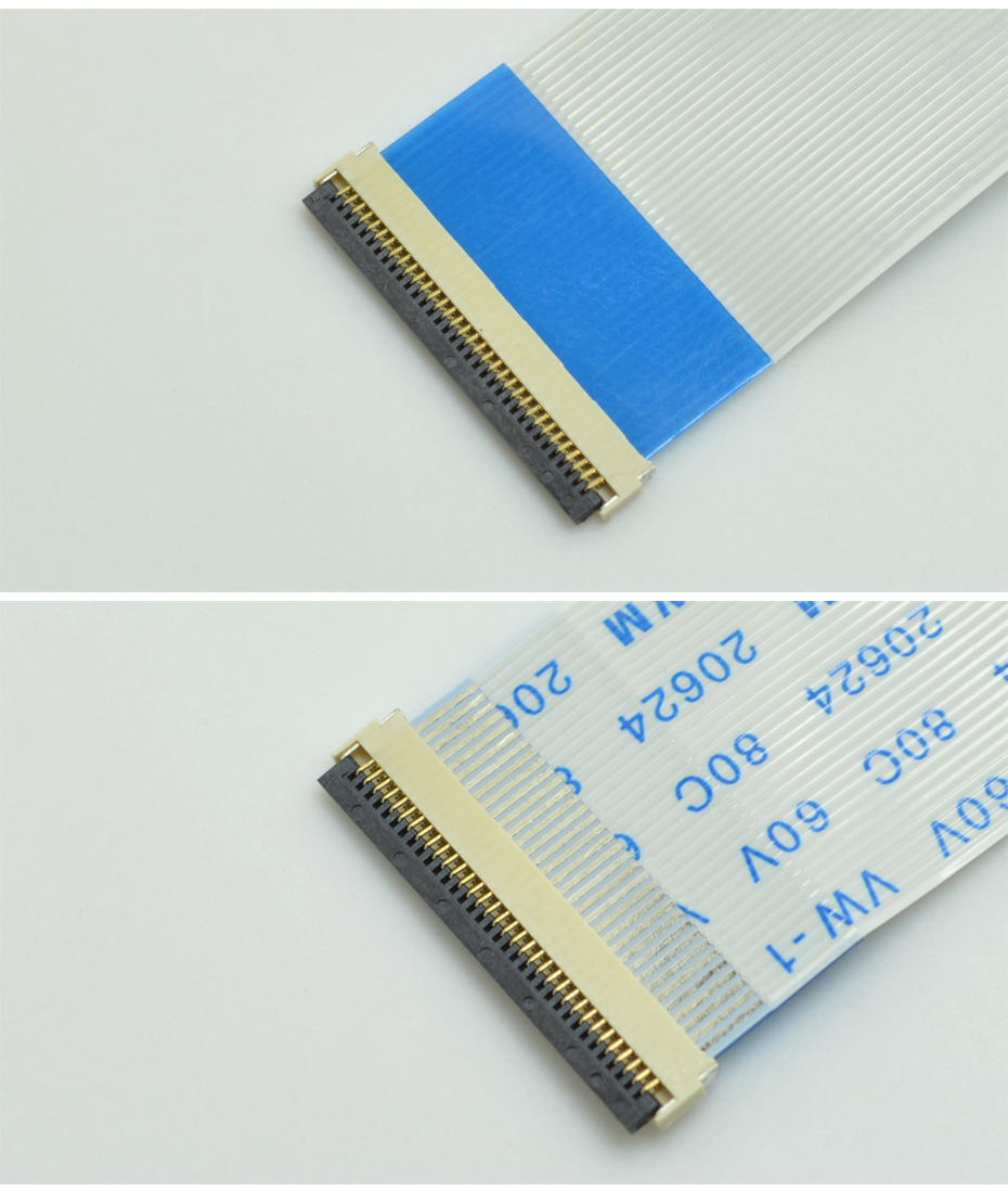 超薄FPC连接器 间距0.5mm-24PIN翻盖 塑高H1.0mm FPC插座超薄,宏利