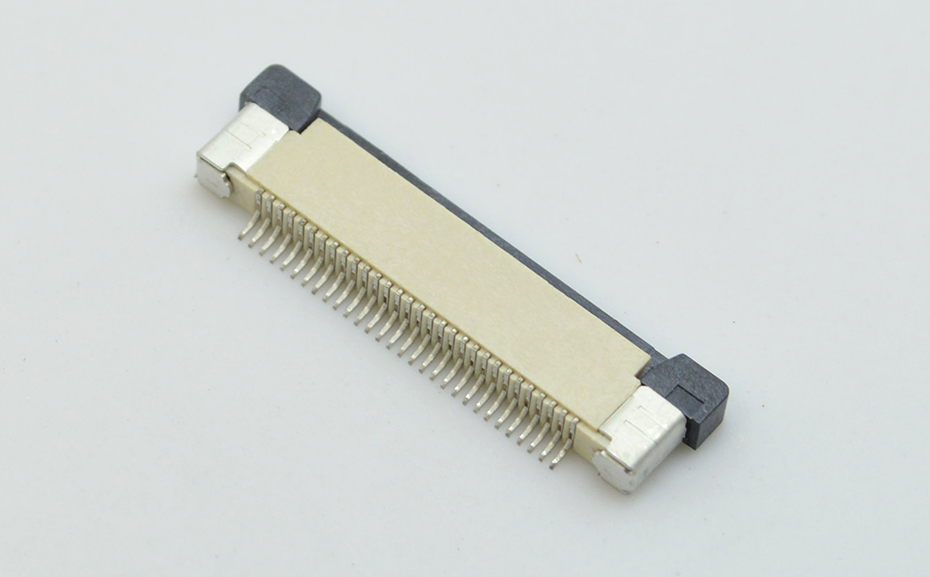 FPC连接器0.5mm间距24P抽屉式上接带锁环保高温FFC扁平电缆线插座,宏利