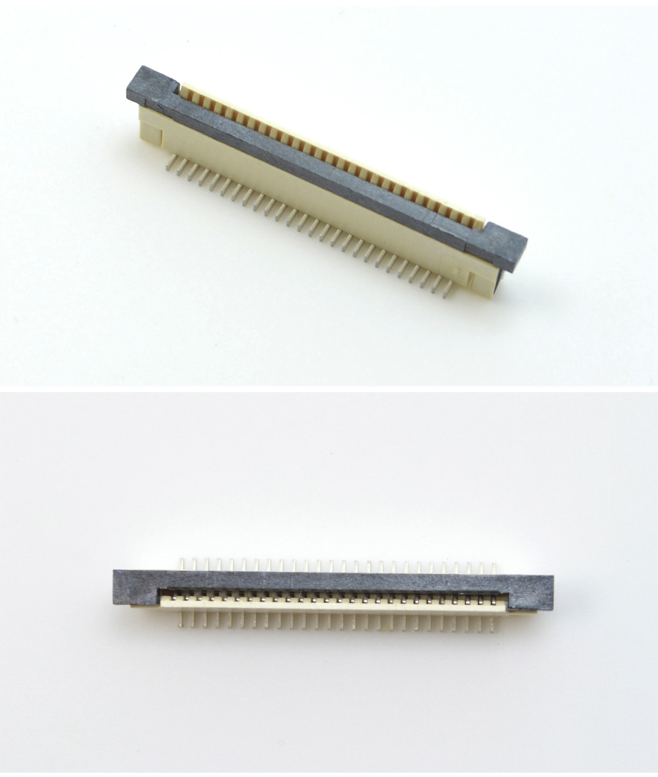 FPC/FFC连接器 0.8mm间距 26P立式带锁 立贴带锁扣PCB板贴片插座,宏利