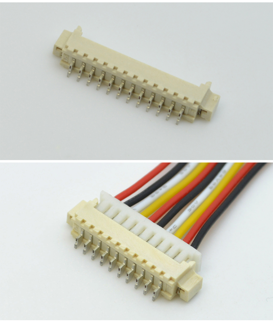 1.25MM间距连接器12P卧式贴片插座可替代MOLEX 53261-1271接插件,宏利