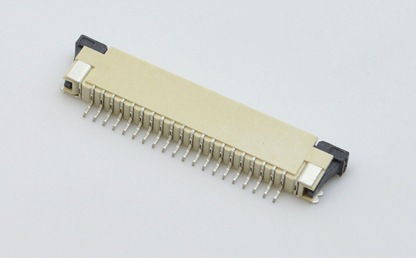 FPC插座，扁平软排线插座连接器,FFC接插件1.0间距12P上接抽屉式