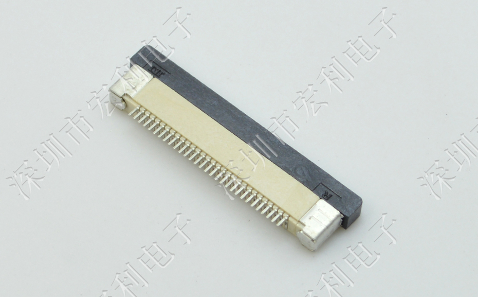 FFC软排线接插件 FPC连接器 间距1.0MM-15p 上接拉锁