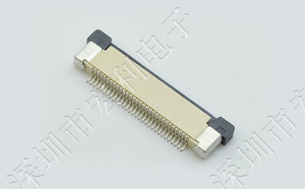 fpc插座22pin 0.5间距连接器抽屉拉拔式上接 耐SMT回流焊接插件