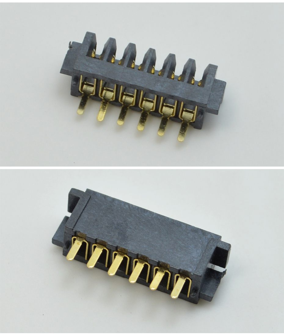  2.5mm间距镀金电池母座笔记本电池连接器LED电池连接器4-10P,宏利