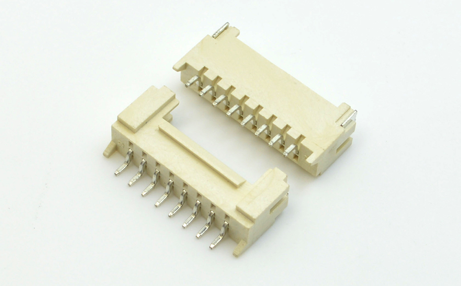 HY2.0mm间距 5P 带锁扣单排卧式贴片插座 PCB板SMT贴片条形连接器,宏利