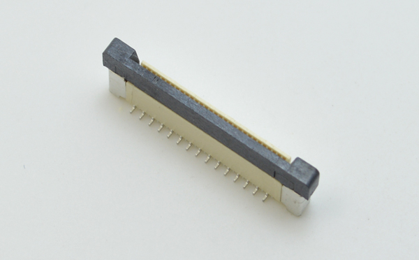 FPC0.5mm间距立式正脚带锁插座软排线接插件连接器