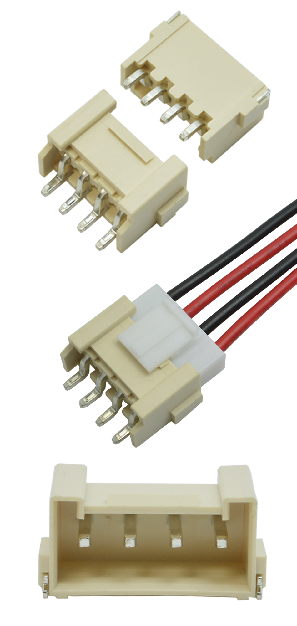 VH3.96-2P卧贴针座PCB板SMT插座 连接器3.96mm 表面贴片座,宏利