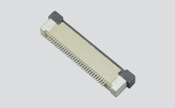 FPC/FFC连接器 0.5mm间距H2.0抽屉式下接软排线连接器30-60P,宏利