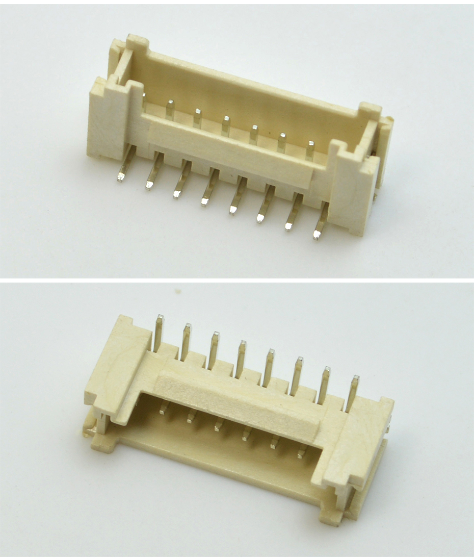 电子厂家直销PHB2.0双排卧贴带扣2.0间距7P接插件条形连接器,宏利